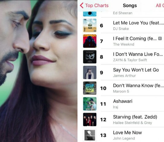 Iraj’s ‘Ashawari’ in iTunes Top 20